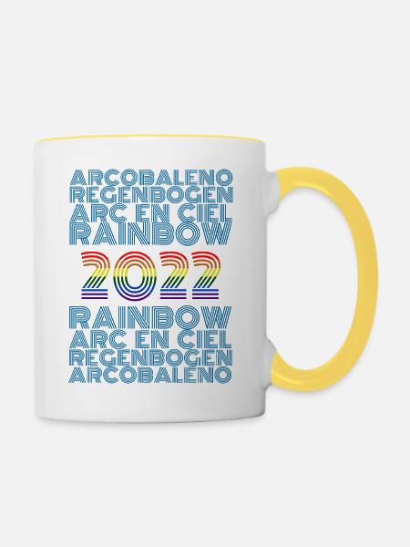2022 - Tasse zweifarbig - Weiß/Gelb