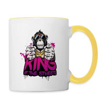 King of the Street – EnrolDesign - Contrasting Mug - white/yellow - Right
