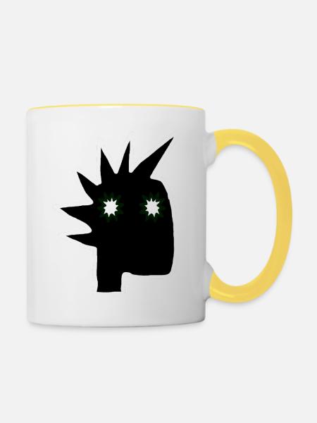 Punk Rock Pogo Anarchie Punks Punk Rocker Punk - Tasse zweifarbig - Weiß/Gelb
