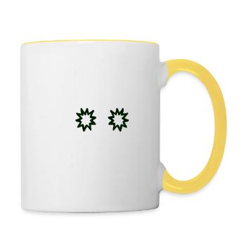 Punk Rock Pogo Anarchie Punks Punk Rocker Punk - Tasse zweifarbig - Weiß/Gelb - Rechts