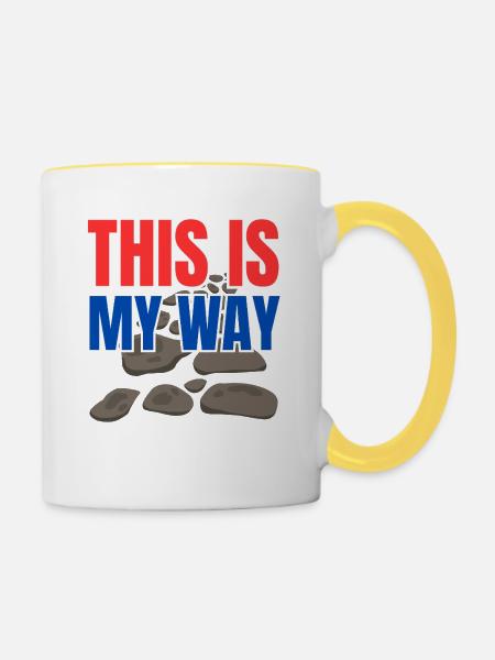 This is my way - Tasse zweifarbig - Weiß/Gelb