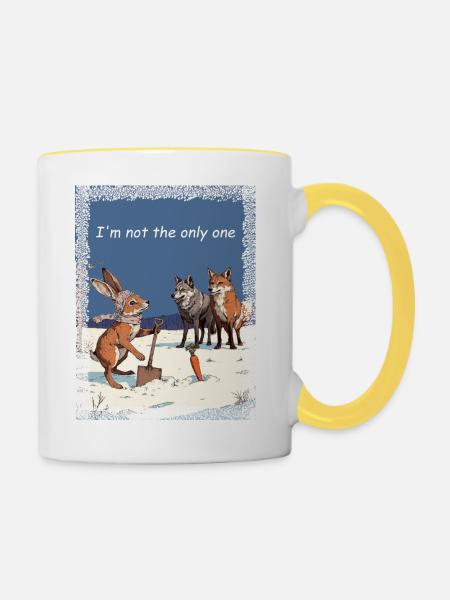 Prüfung des Schicksals - Tasse zweifarbig - Weiß/Gelb