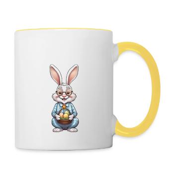 Grandpa Easter Egg Easter Gift - Contrasting Mug - white/yellow - Right