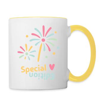 Special Edition - Tasse zweifarbig - Weiß/Gelb - Rechts