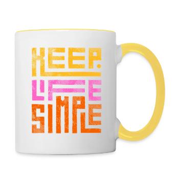 Keep Life Simple - Contrasting Mug - white/yellow - Right