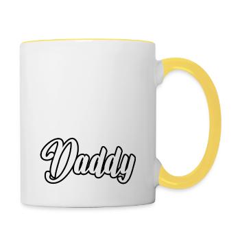 Need Money For Daddy - Contrasting Mug - white/yellow - Right