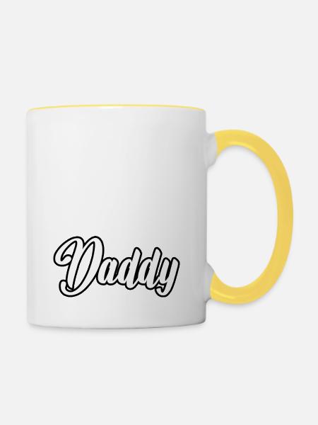 Need Money For Daddy - Tasse zweifarbig - Weiß/Gelb