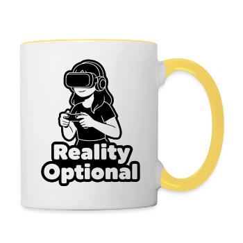 Reality Optional VR Illustration - Contrasting Mug - white/yellow - Right