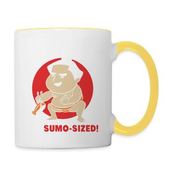 Sumo - Tasse zweifarbig - Weiß/Gelb - Rechts