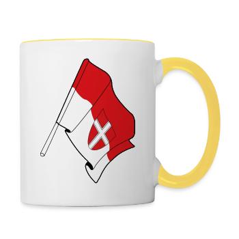 Wien County Flag - Contrasting Mug - white/yellow - Right