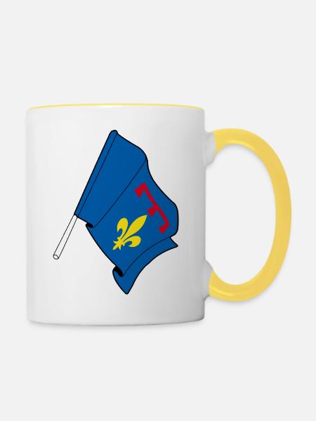 Provence-Flagge - Tasse zweifarbig - Weiß/Gelb