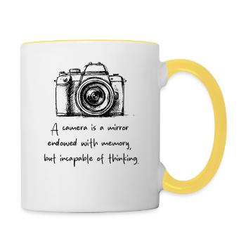 Fotografie jenseits der Techinique - Tasse zweifarbig - Weiß/Gelb - Rechts