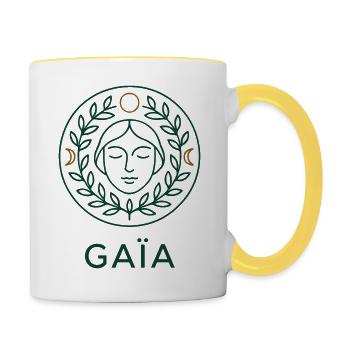 Gaia - Mother Nature - Life - Moon - Contrasting Mug - white/yellow - Right