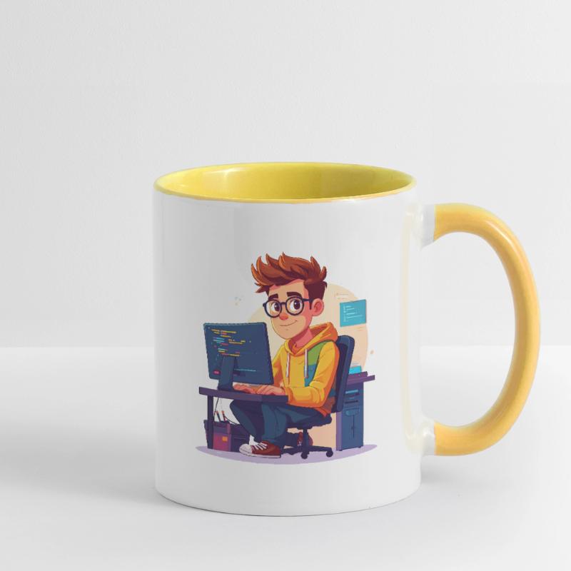 Programmierer oder Nerd Tasse zweifarbig