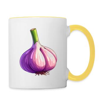 Ail - Mug contrasté - blanc/jaune - Droite