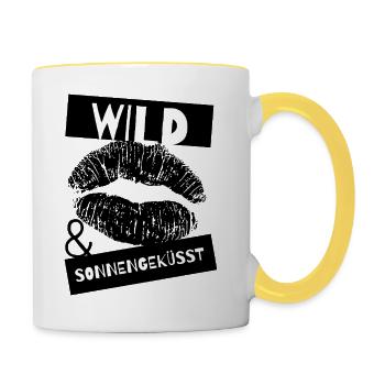 Wild Sonnengeküsst - Tasse zweifarbig - Weiß/Gelb - Rechts