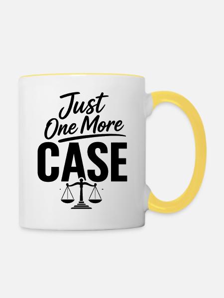 Nur noch ein Anwalt - Tasse zweifarbig - Weiß/Gelb