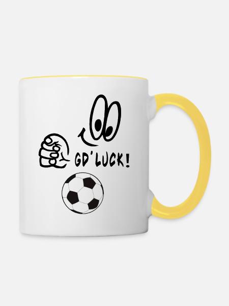 good-luck - Tasse zweifarbig - Weiß/Gelb