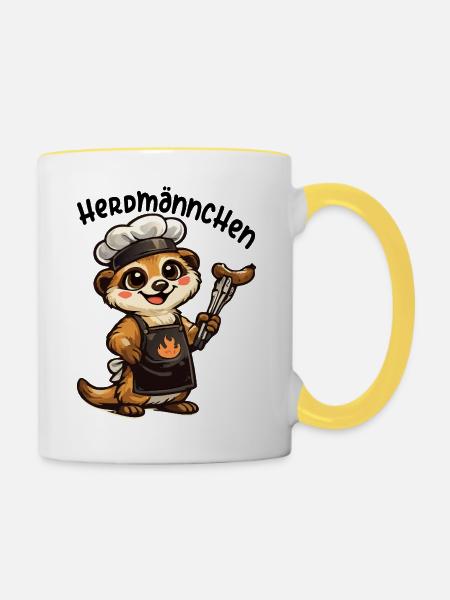 Koch Erdmännchen - Tasse zweifarbig - Weiß/Gelb