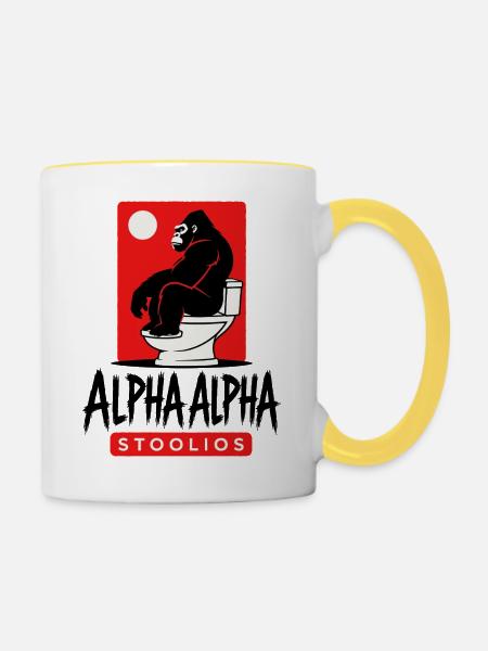 Aplha Alpha Stollios - Tasse zweifarbig - Weiß/Gelb