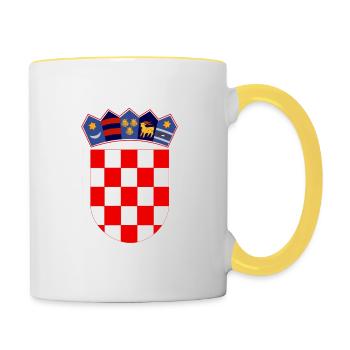 Grb Hrvatska - Croatia - Croatia - Contrasting Mug - white/yellow - Right