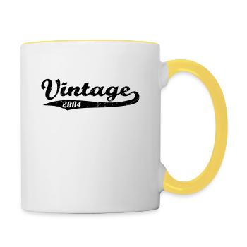 Vintage 2004 - Contrasting Mug - white/yellow - Right