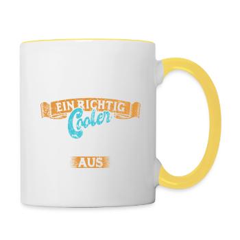 So sieht ein richtig cooler Ingenieur aus - Tasse zweifarbig - Weiß/Gelb - Rechts