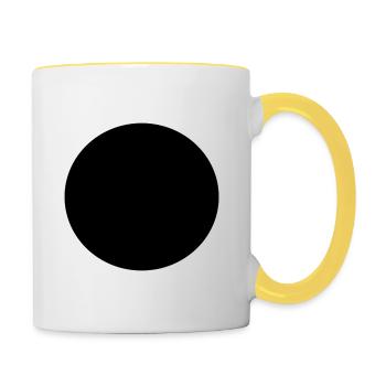 Black Dot - Tasse zweifarbig - Weiß/Gelb - Rechts