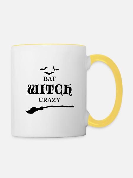 Bad Witch Crazy - Tasse zweifarbig - Weiß/Gelb