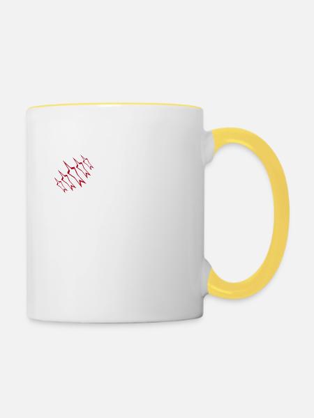 Sternen - Tasse zweifarbig - Weiß/Gelb