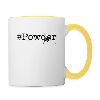 poudre x - Mug contrasté - blanc/jaune - Droite