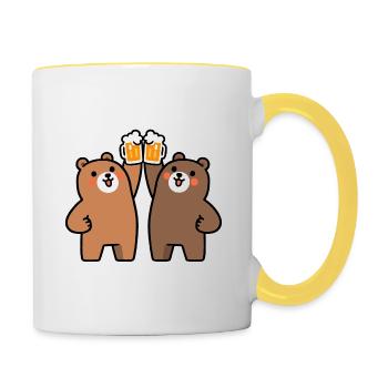 Bärlin Party Beer Bear Gang - Prost Berlin - Contrasting Mug - white/yellow - Right