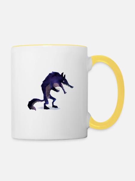 grim tonic - Tasse zweifarbig - Weiß/Gelb
