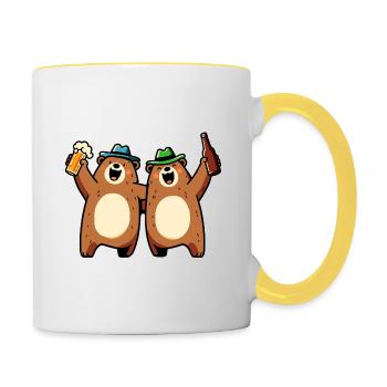Bärlin Party Beer Bear Hat Gang - Prost Berlin - Contrasting Mug - white/yellow - Right
