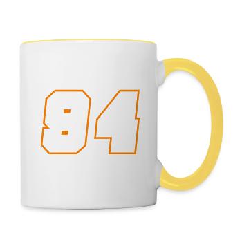 Symbole numérique 94 - Mug contrasté - blanc/jaune - Droite