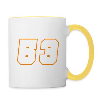 53 Number Symbol - Contrasting Mug - white/yellow - Right