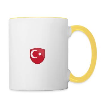 Ich brauche keine Therapie Türkei - Tasse zweifarbig - Weiß/Gelb - Rechts