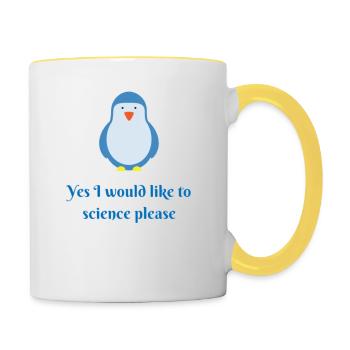 Pingouin Science Science - Mug contrasté - blanc/jaune - Droite
