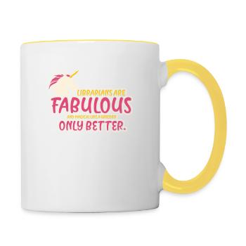 librarian - Contrasting Mug - white/yellow - Right