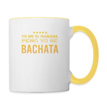 Bachata Dance Yo se Bachata - Contrasting Mug - white/yellow - Right