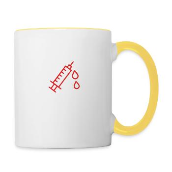 Lindy Hop Lustig Tanz - Tasse zweifarbig - Weiß/Gelb - Rechts