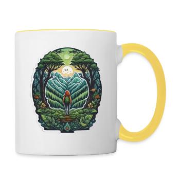 L’amour de la nature - Mug contrasté - blanc/jaune - Droite