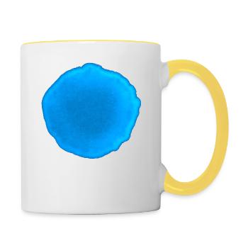 Dot Blue - Contrasting Mug - white/yellow - Right