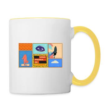 Ein Stück Lundini - Tasse zweifarbig - Weiß/Gelb - Rechts