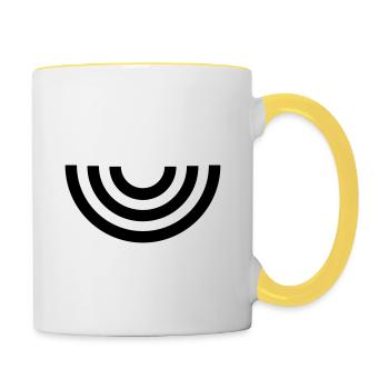 arcRider {Arcs} - Tasse zweifarbig - Weiß/Gelb - Rechts