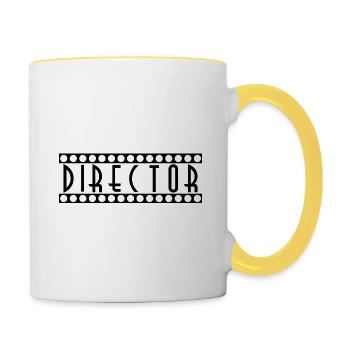 Regisseur - Tasse zweifarbig - Weiß/Gelb - Rechts