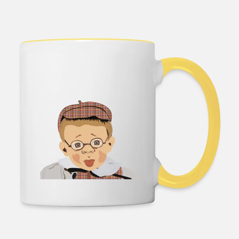 Je suis Peter - Mug contrasté - blanc/jaune