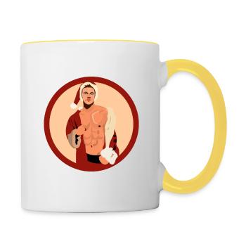 Sexy Santa - Contrasting Mug - white/yellow - Right