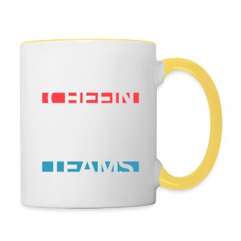 Chefin Vorgesetzte Team - Tasse zweifarbig - Weiß/Gelb - Rechts
