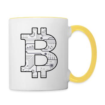 BITCOIN BTC - Contrasting Mug - white/yellow - Right